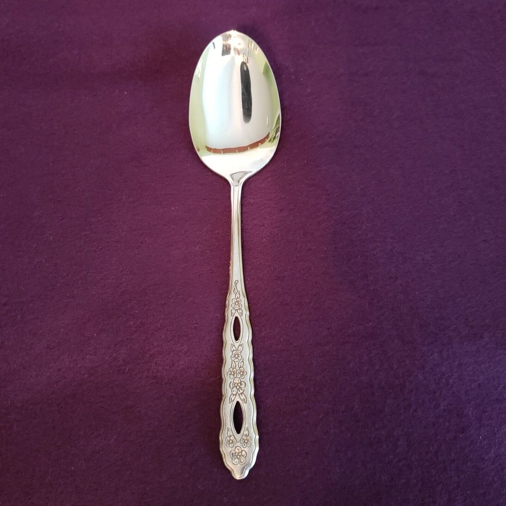 Vintage Oneida Proposal Deluxe Stainless Steel Flatware Serving Spoon Burnished